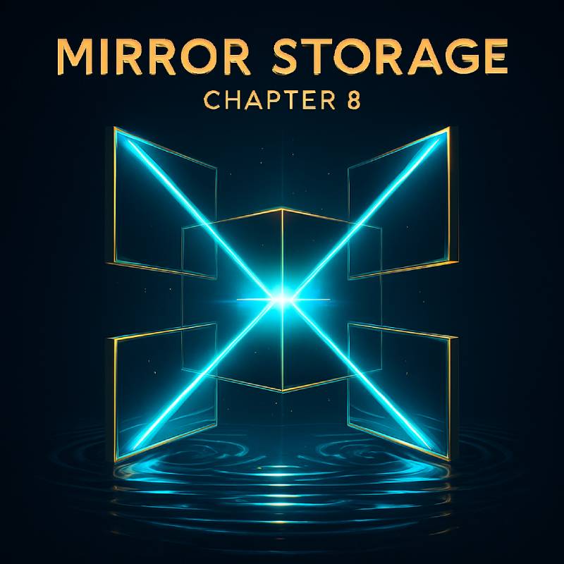 Light bouncing between water mirrors to store data