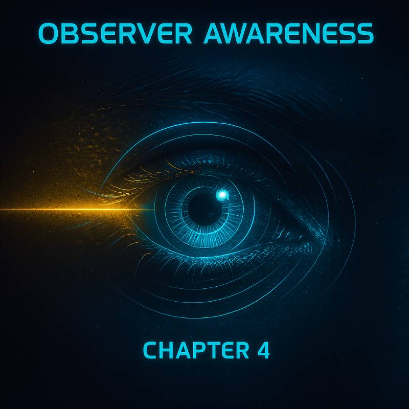 Abstract human eye observing reality