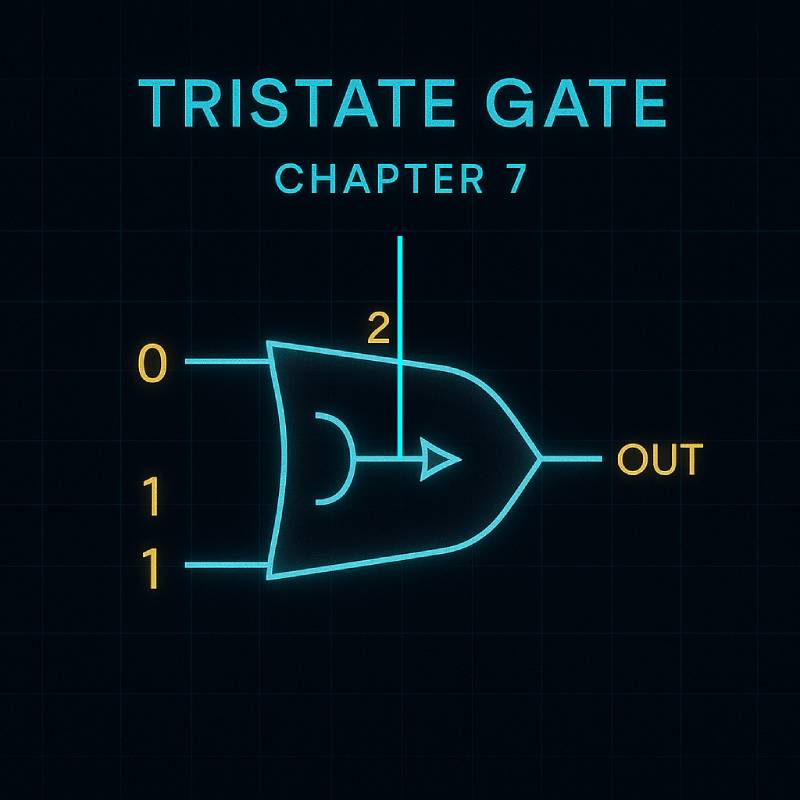 Schematic showing 0/1/2 tristate logic gate