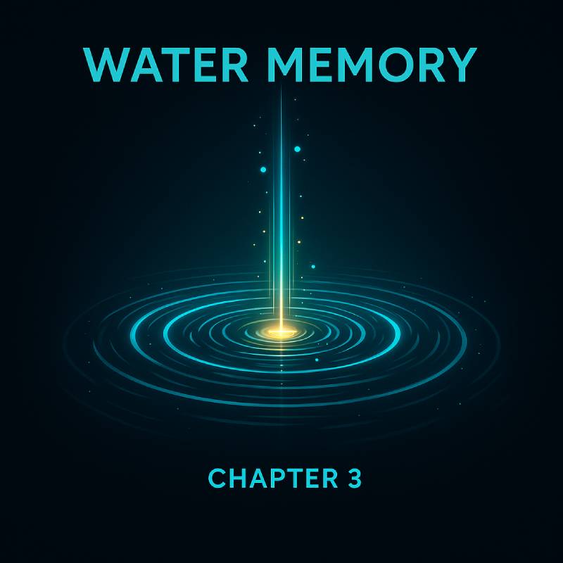 Water ripple reflecting data storage concept